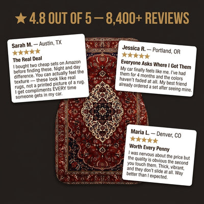 Hand-made Moroccan Vintage Car Floor Mats