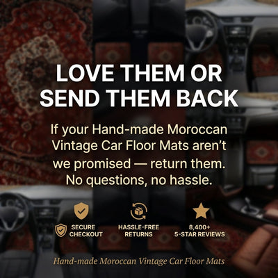 Hand-made Moroccan Vintage Car Floor Mats