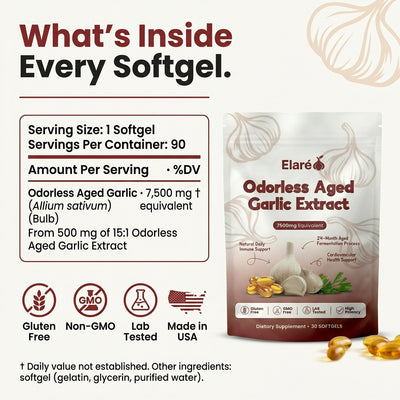 Aged Garlic Extract - 7500mg Odorless Softgels