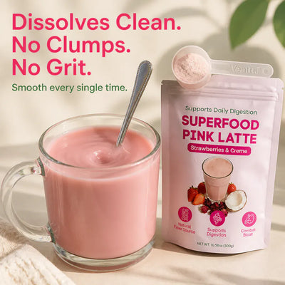 Strawberry Creme Superfood Latte