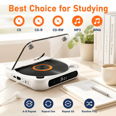 RetroSpin - Bluetooth Portable CD Player