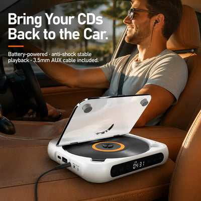 RetroSpin - Bluetooth Portable CD Player