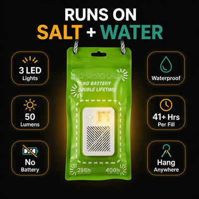 SaltGlow - Salt Water Powered Lantern