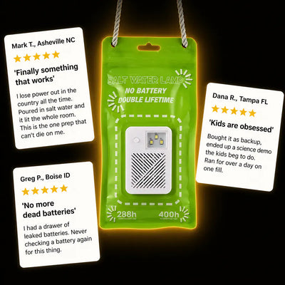 SaltGlow - Salt Water Powered Lantern