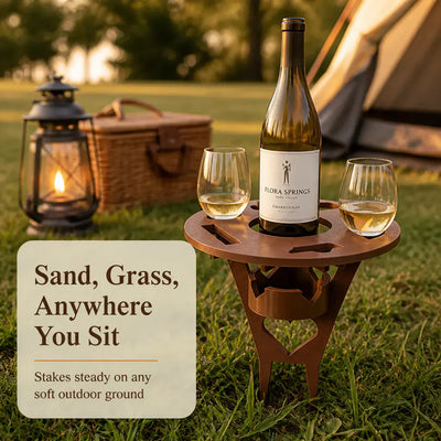 PicnicPal - Folding Wine & Snack Table