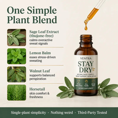 Stay Dry - Anti-Sweat Sage & Salvia Drops