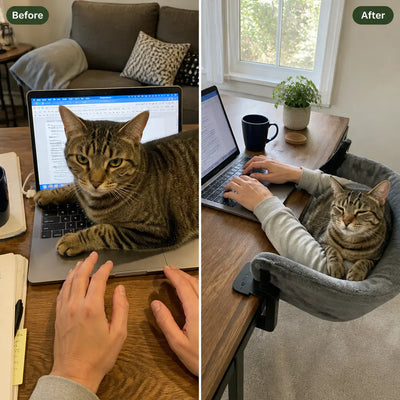 DeskNest - Folding Cat Desk Hammock