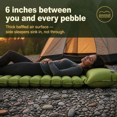 PumpRest - Camping Mattress with Built-In Foot Pump