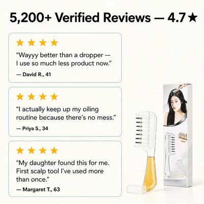 RootFeed - Scalp & Beard Oil Applicator Comb