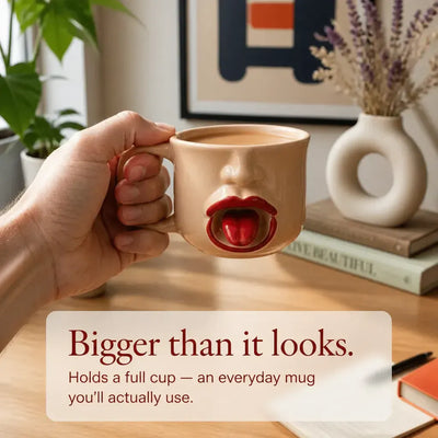 The Cheeky Tongue Mug - Ceramic Novelty Cup