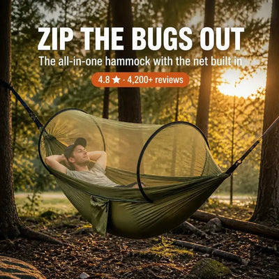 SkyNest 2-in-1 - Ultralight Hammock with Mosquito Net