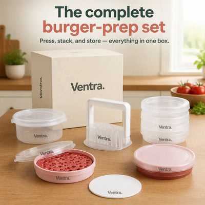 PattyPress 6-in-1 - Burger Press & Storage Set