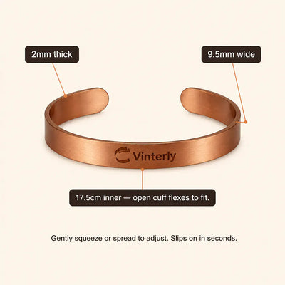 The Pure Copper Cuff - Adjustable Open Bangle