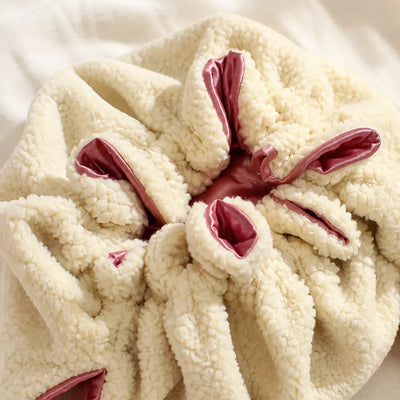 The Bunny Bonnet - Satin-Lined Sherpa Hood