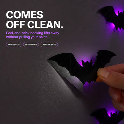 SpookGlow - 3D Bat & Spider Night Light Set