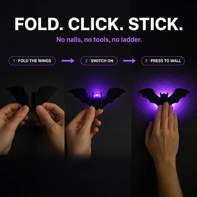 SpookGlow - 3D Bat & Spider Night Light Set