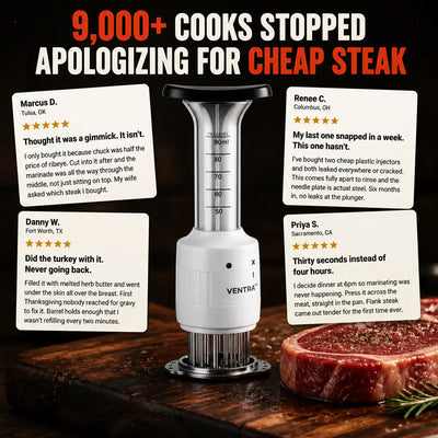 FlavorJet 2-in-1 - Meat Tenderizer & Marinade Injector