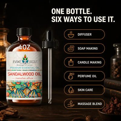 Sandalwood Essential Oil - 118ml for Diffuser & Skin