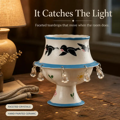 The Tilted Cup - Hand-Finished Ceramic Accent