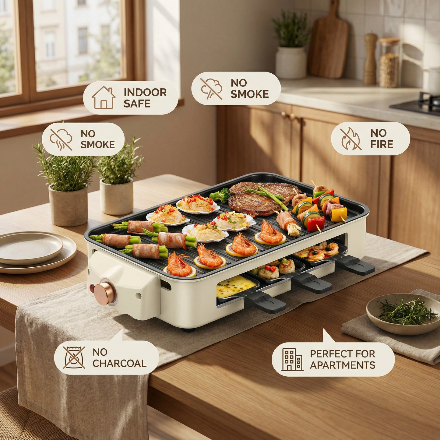 Korean Nonstick Indoor Smokeless Grill