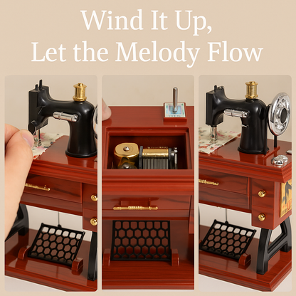 Miniature Vintage Sewing Machine & Music Box