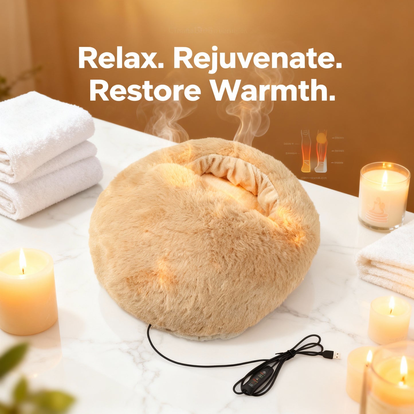 Ventra™ Premium Washable Foot Warmer With Constant Temperature Heating