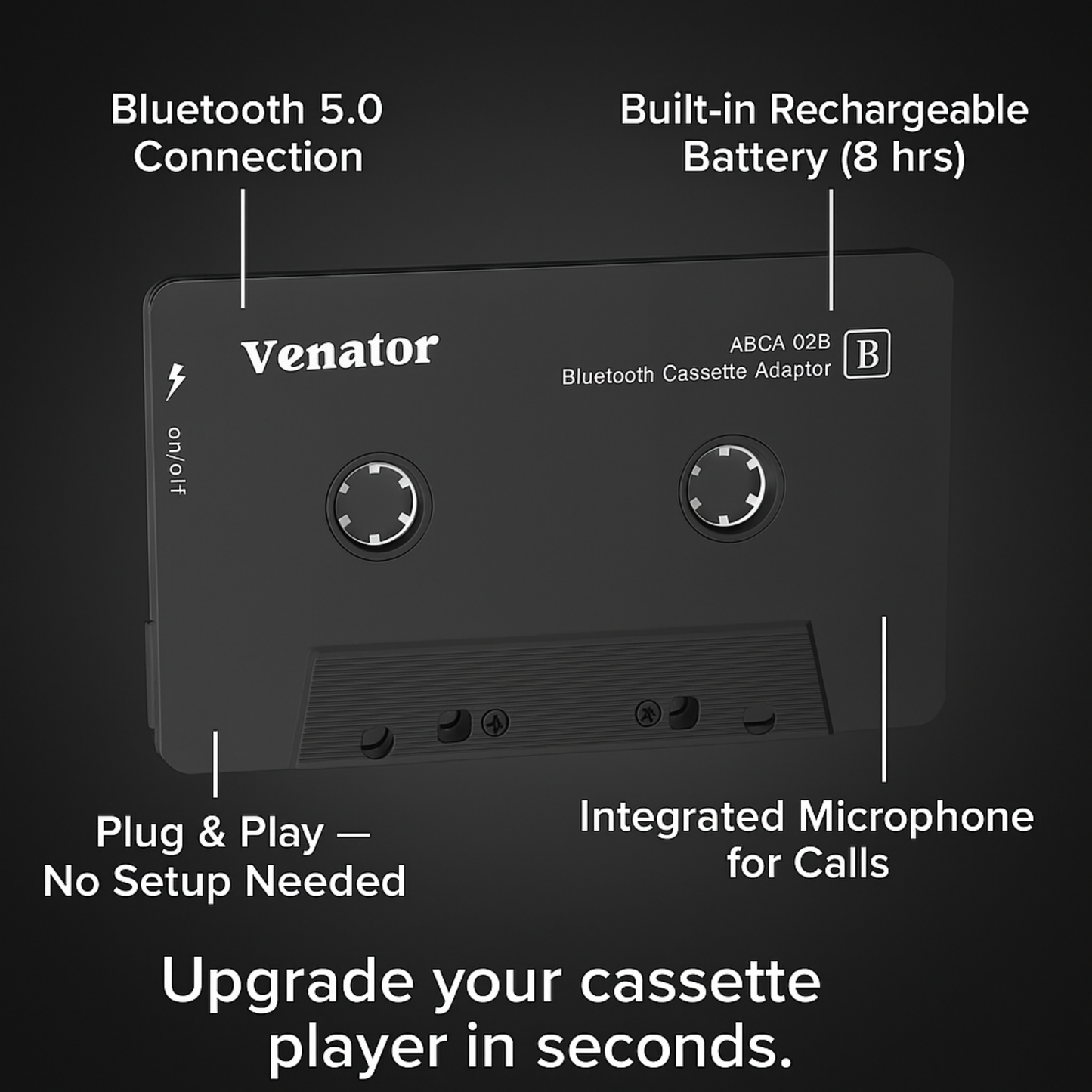 Ventra™ Bluetooth 5.0 Cassette Adapter