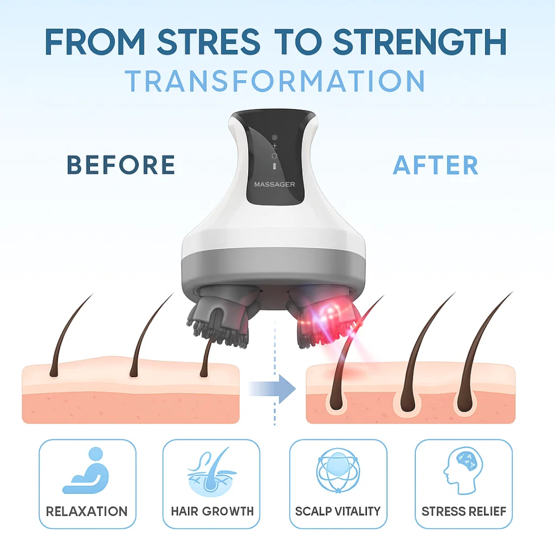 Ventra™ Premium Red + Blue Light Scalp Head Massager