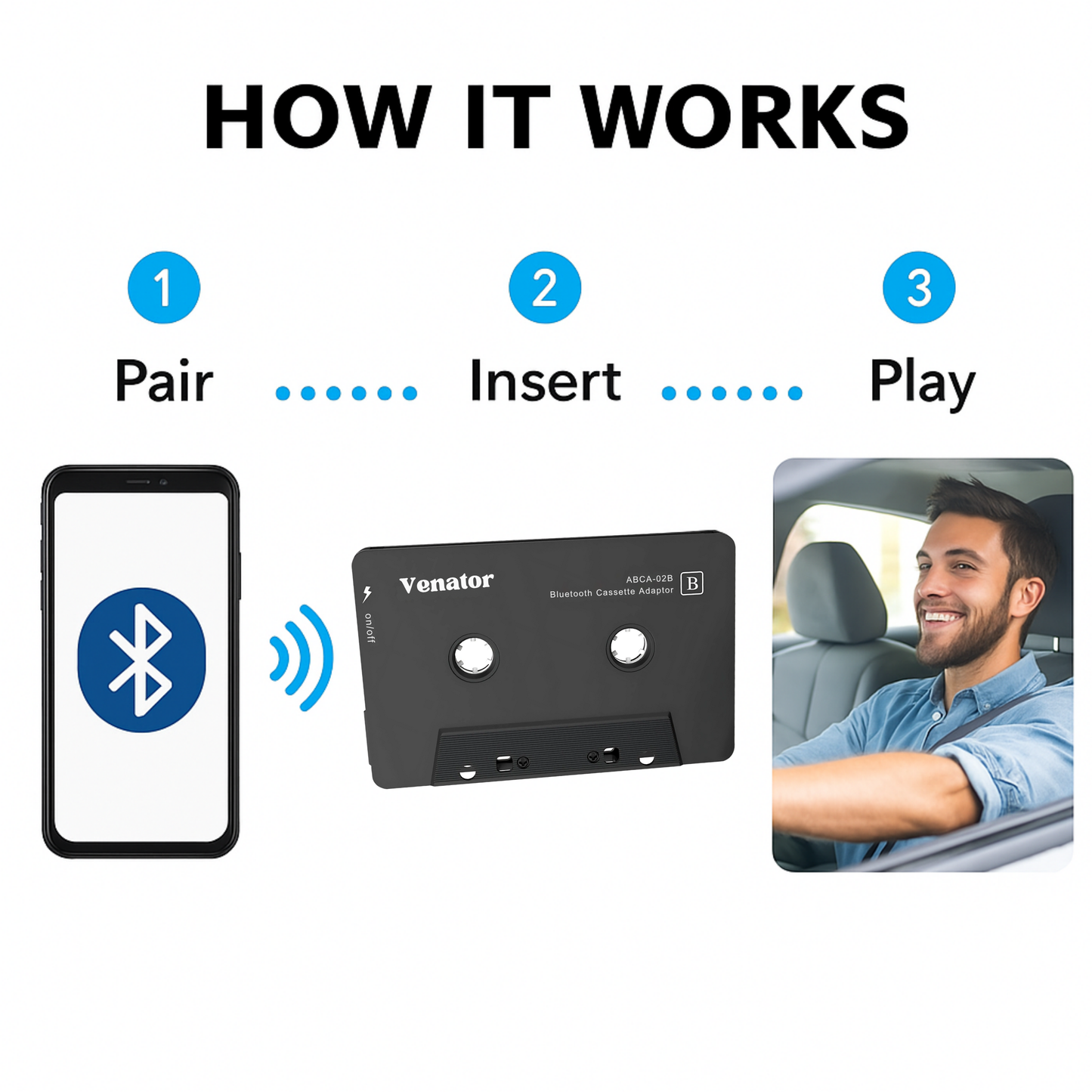 Ventra™ Bluetooth 5.0 Cassette Adapter