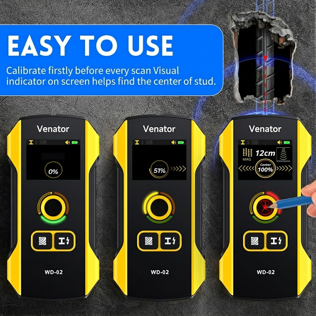Ventra™ 6 in 1 Stud Finder Wall Scanner