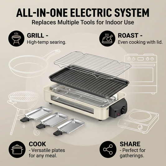 Korean Nonstick Indoor Smokeless Grill