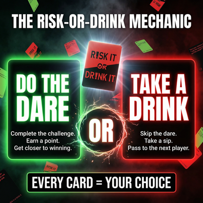 The Risk It Or Drink It! - 150 Card Party Game