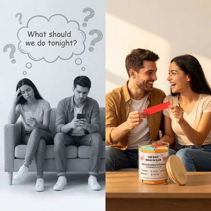 The Date Night Jar - 100 Color-Coded Ideas