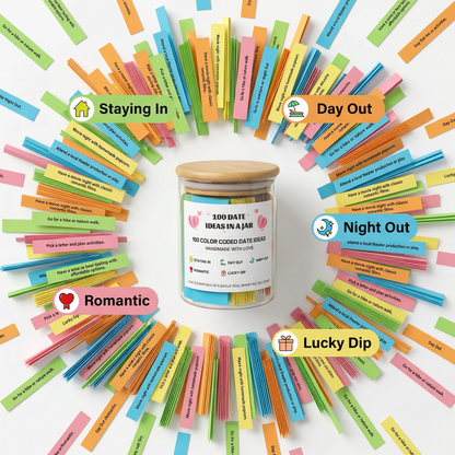 The Date Night Jar - 100 Color-Coded Ideas