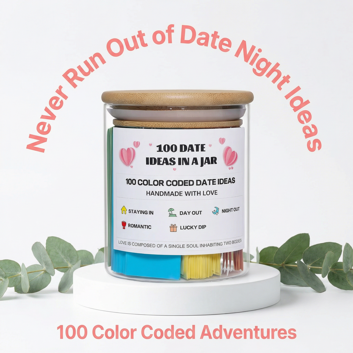The Date Night Jar - 100 Color-Coded Ideas
