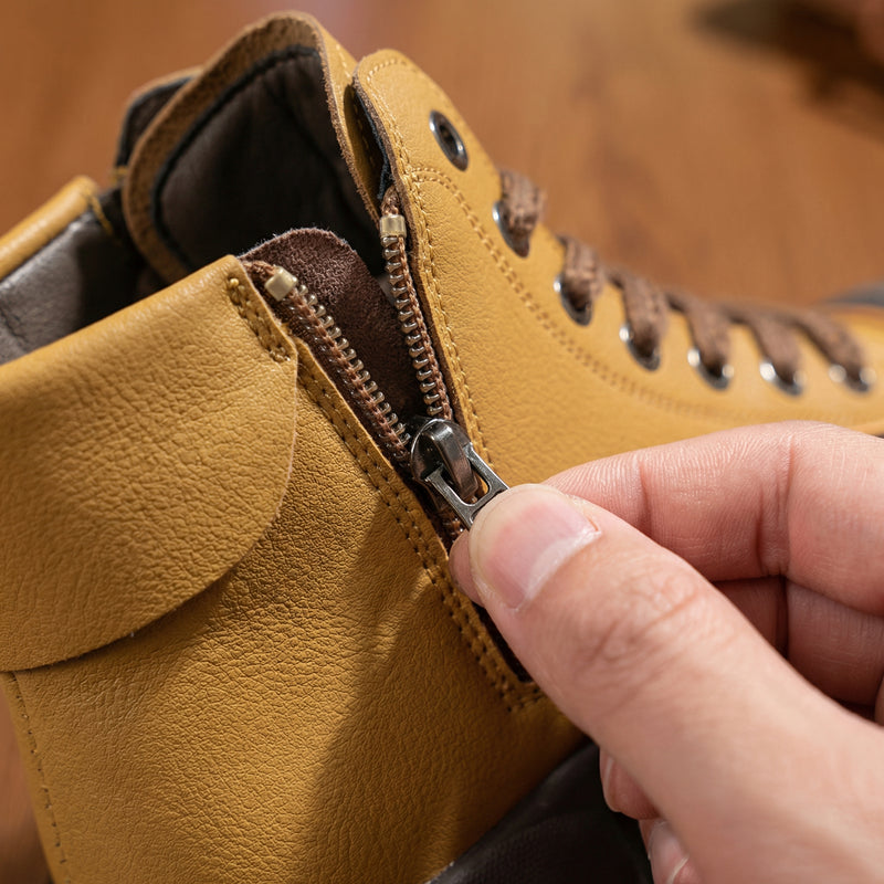 Side zipper detail on Venator Shoes