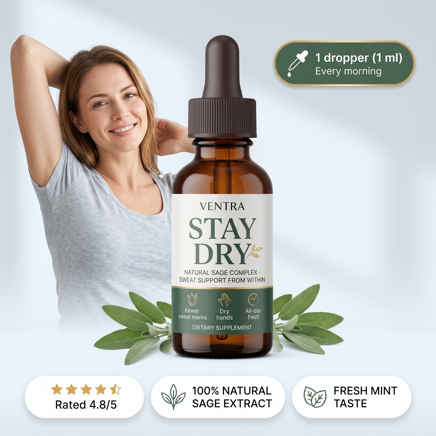 Stay Dry - Anti-SweatSage & Salvia Drops