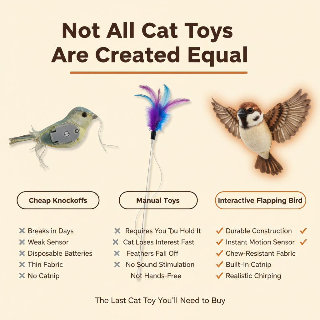 Interactive Flapping Bird Cat Toy