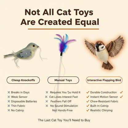 Interactive Flapping Bird Cat Toy