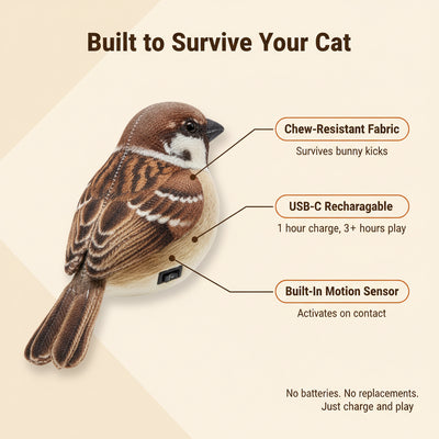 Interactive Flapping Bird Cat Toy