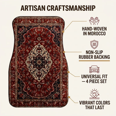 Hand-made Moroccan Vintage Car Floor Mats