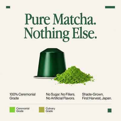 Ceremonial Grade Matcha Pods – Nespresso® Compatible