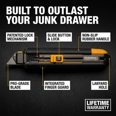 TOUGHBUILT 2-in-1 Scraper Utility Knife
