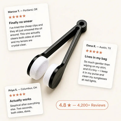 Dual-Sided Microfiber Glasses Cleaner