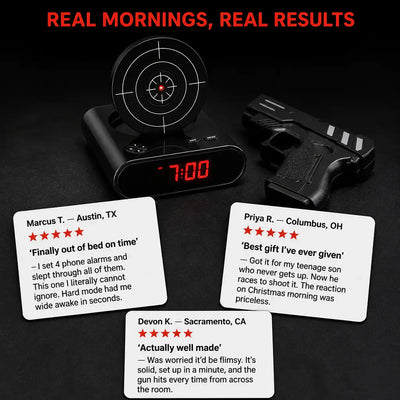 The Laser Target Alarm Clock
