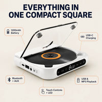 RetroSpin - Bluetooth Portable CD Player