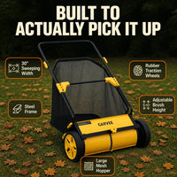 YardSweep Pro - 30-Inch Push Lawn Sweeper