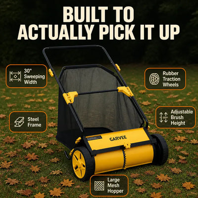 YardSweep Pro - 30-Inch Push Lawn Sweeper