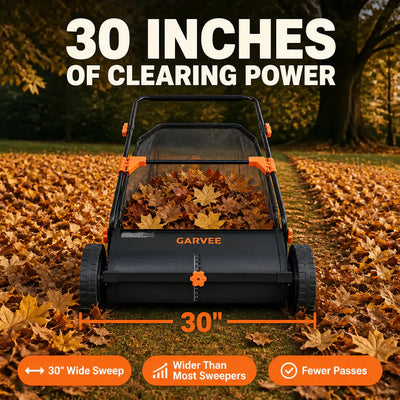 YardSweep Pro - 30-Inch Push Lawn Sweeper