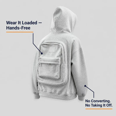 NomadHood - 2-in-1 Travel Backpack Hoodie